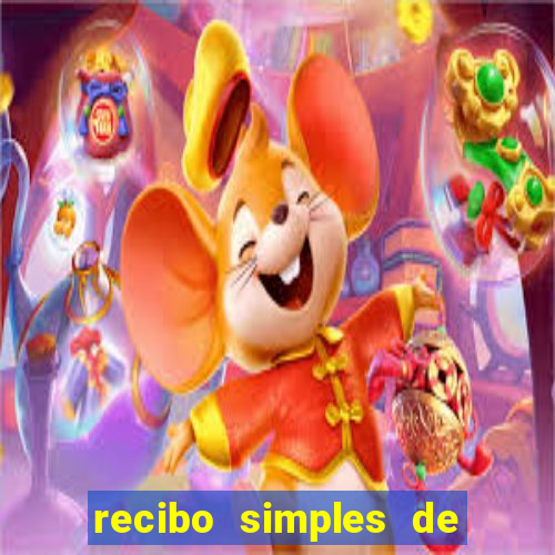 recibo simples de pagamento word